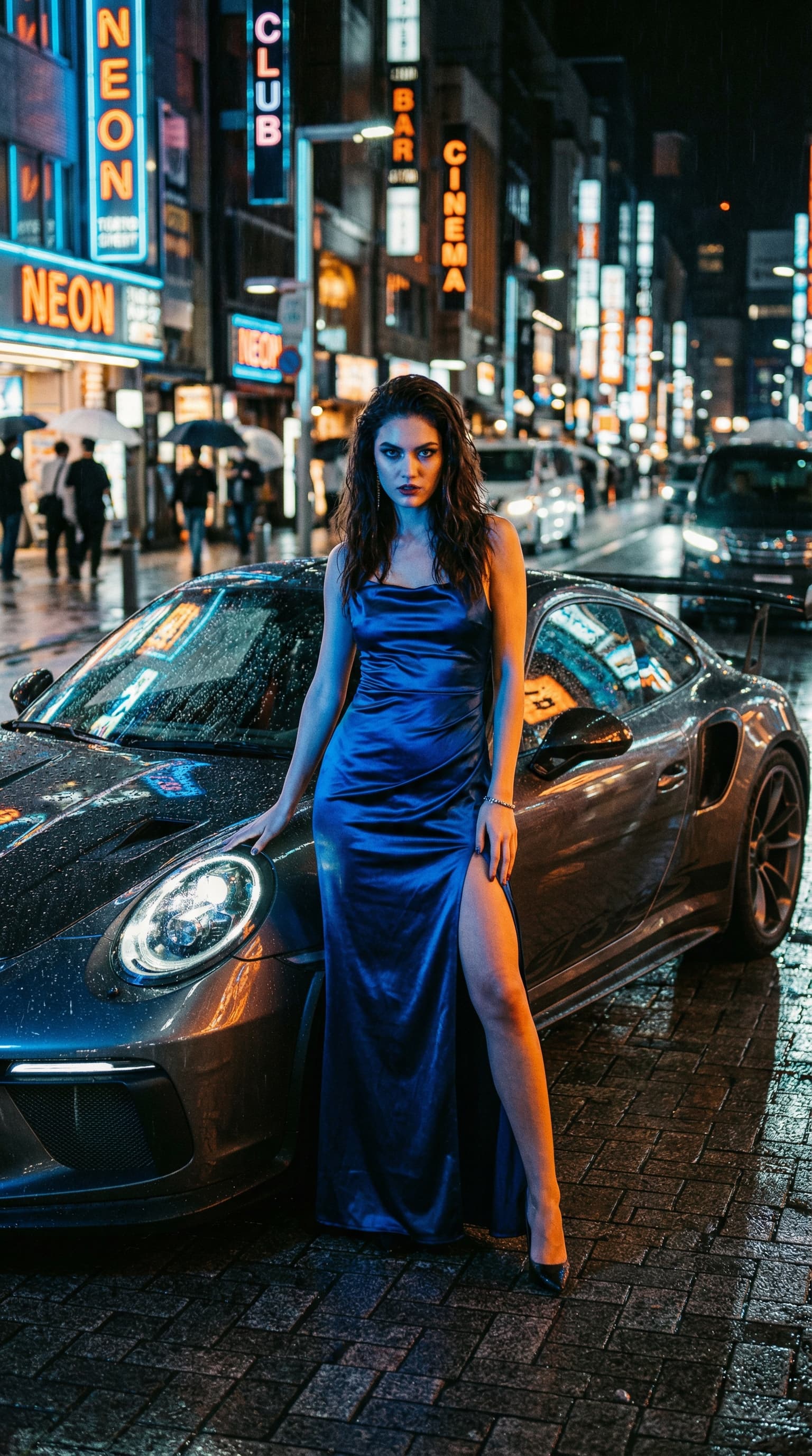 AI manken örneği — Gece şehir